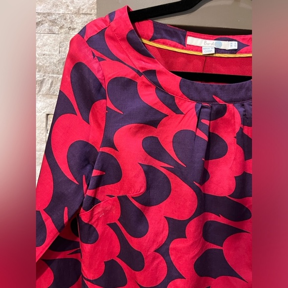 Boden size 4 Pink and violet Long Sleeve Sheath dress - Picture 5 of 9